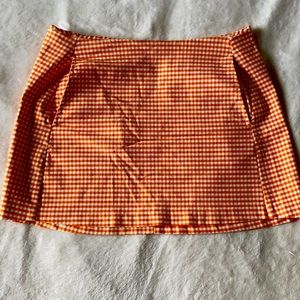 Gingham mini skirt